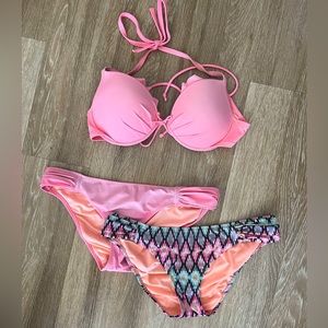 VS Victoria’s Secret Pink bikini with two bottoms